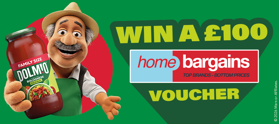 Win a £100 Home Bargains voucher — Dolmio promotion
